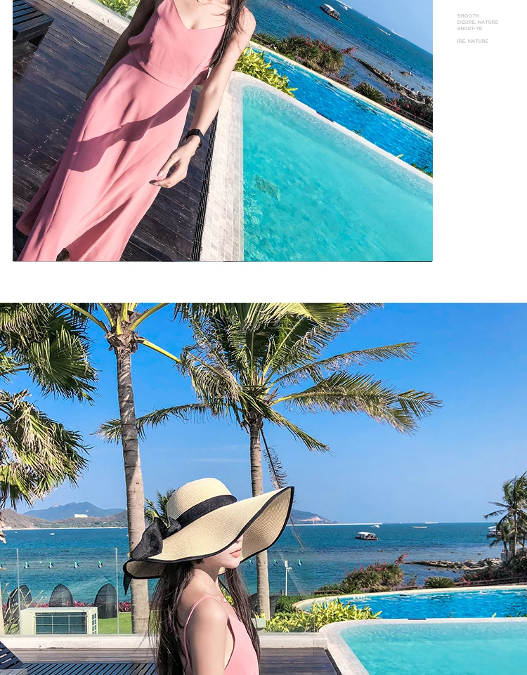 Праздничная пляжная шляпа, женская летняя соломенная шляпа с большим козырьком, соломенная шляпа с бантом, крутая шляпа от солнца