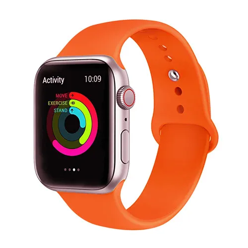 for hermes orange 6 Ремешок для apple watch Correa iwatch 42 мм 38 мм 40 мм Браслет Силиконовый ремешок для часов аксессуары 4 3 2 1 apple watch 5 ремешок 44 мм - Цвет ремешка: for hermes orange 6