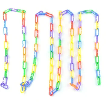 

200 Pcs Plastic C-Clips Hook and Chain Link C-Links Mouse Parrot Bird Toy