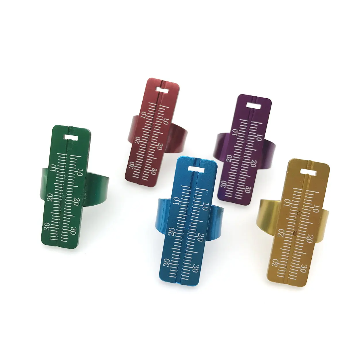 

5pcs Dental Instruments Endo Aluminium Finger Rulers Span Measure Scale 5colors