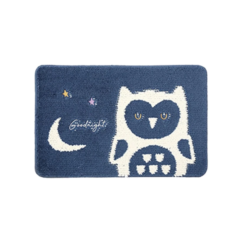 Blue owl Коврик для ванной комнаты, мягкий кухонный коврик, впитывающий воду, коврик для пола, Противоскользящий коврик, добро пожаловать, ковер для передней двери, мультяшный домашний декор - Цвет: Blue owl