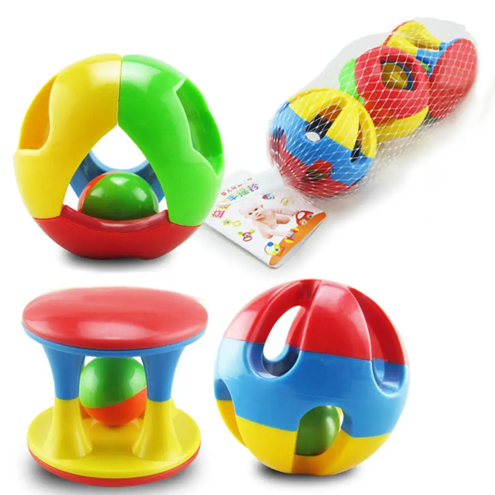 Kuulee 3 шт./компл. Детские Ранние развивающие игрушки громкий Jingle мяч мультфильм Животные медведи погремушки для младенца игрушка интеллекта