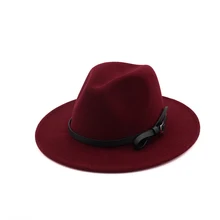 Новая мода для женщин и мужчин Fedora шерстяная шапка поп шляпа широкая шляпа Панама джазовая, шляпа