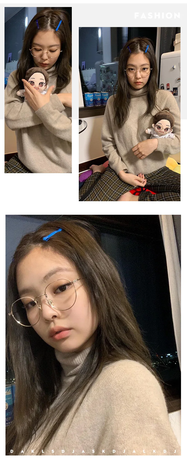 Kpop Blackpink Jennie корейские Серые вязаные толстовки с высоким воротником женские студенческие уличные модные толстовки Женская одежда