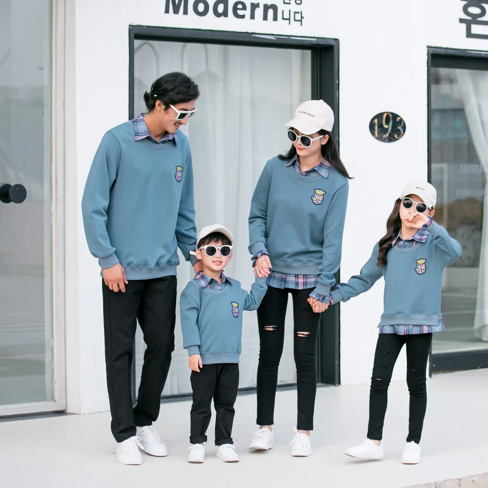 Hot Item Sweater Matching-Outfits T-Shirt Parent-Child-Clothing Girls Family Kids Women Autumn kjQlMOnbBZR