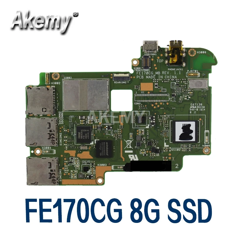 Оригинал для For Asus K017 Memo Pad 7 &quotпланшет материнская плата Fe170cg ME70C логическая MB Rev 1