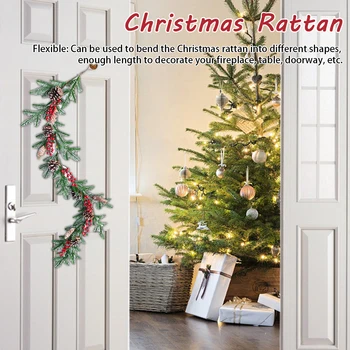 

Artificial Party Garden Home Backdrop Christmas Rattan With Pine Cones Wedding Gifts Hanging Festival Decor Garland Door Window