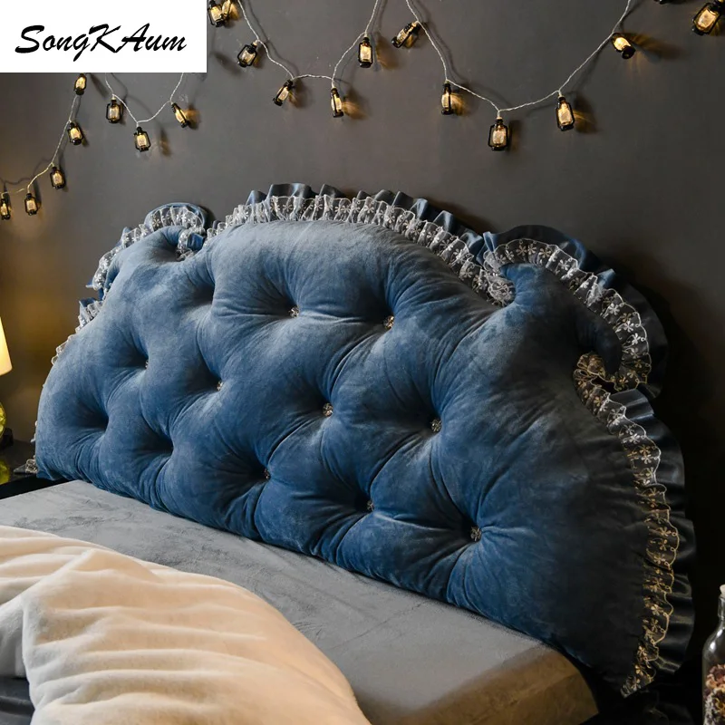 SongKAum-almohada de mesita de noche larga, princesa sencilla, lavable, con relleno, cojín de estilo nórdico, individual, doble, para el hogar