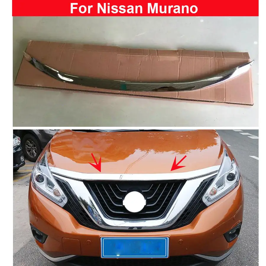 Для Nissan Murano- ABS хром Высокое качество Передняя решетка решетки Защитная крышка для капота двигателя планки 1 шт