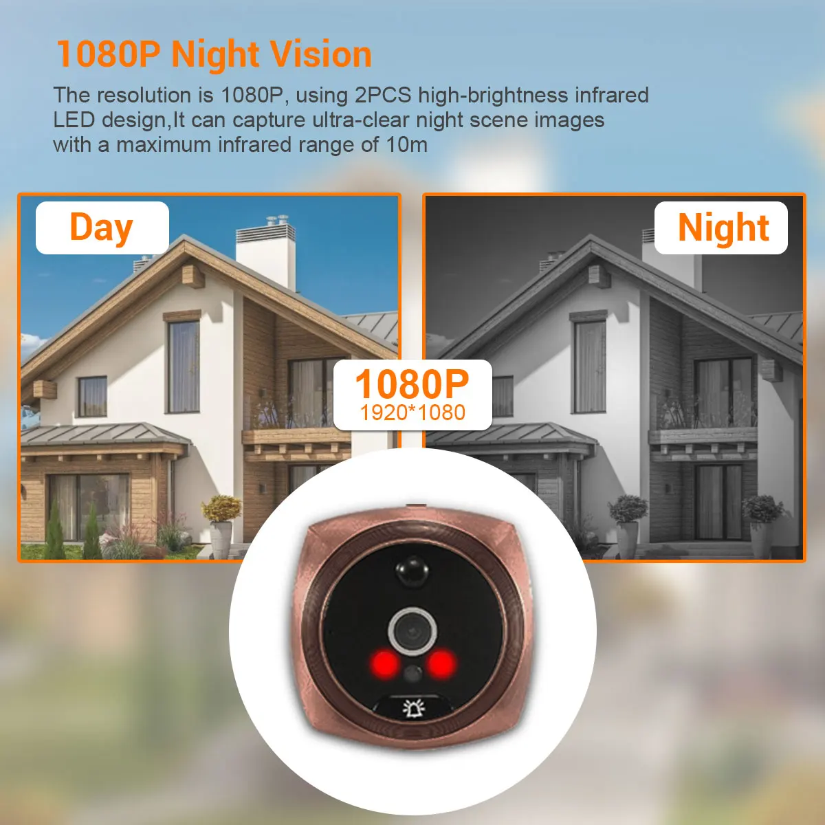 audio intercom system 4.3 inch 1080P Video peephole Digital Door Camera Doorbell 160 Degree Angle Peephole Viewer video Eye Outdoor Door Bell intercom doorbell