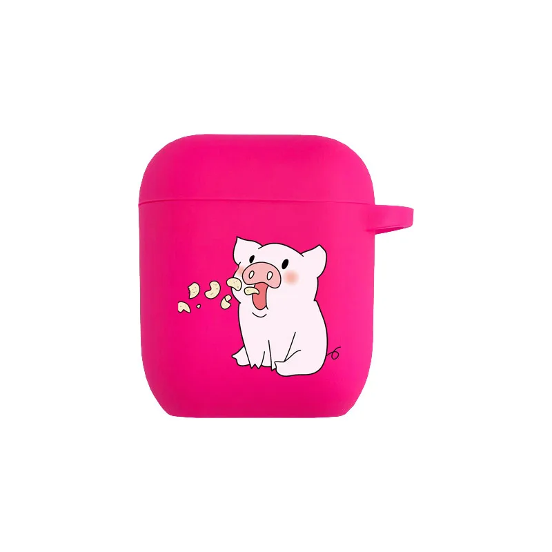style12 soft Милый мультяшный поросенок для apple Airpods1 2 Чехол чехол для наушников модный прозрачный жесткий чехол для air pods защитный чехол для пары - Цвет: style12 soft