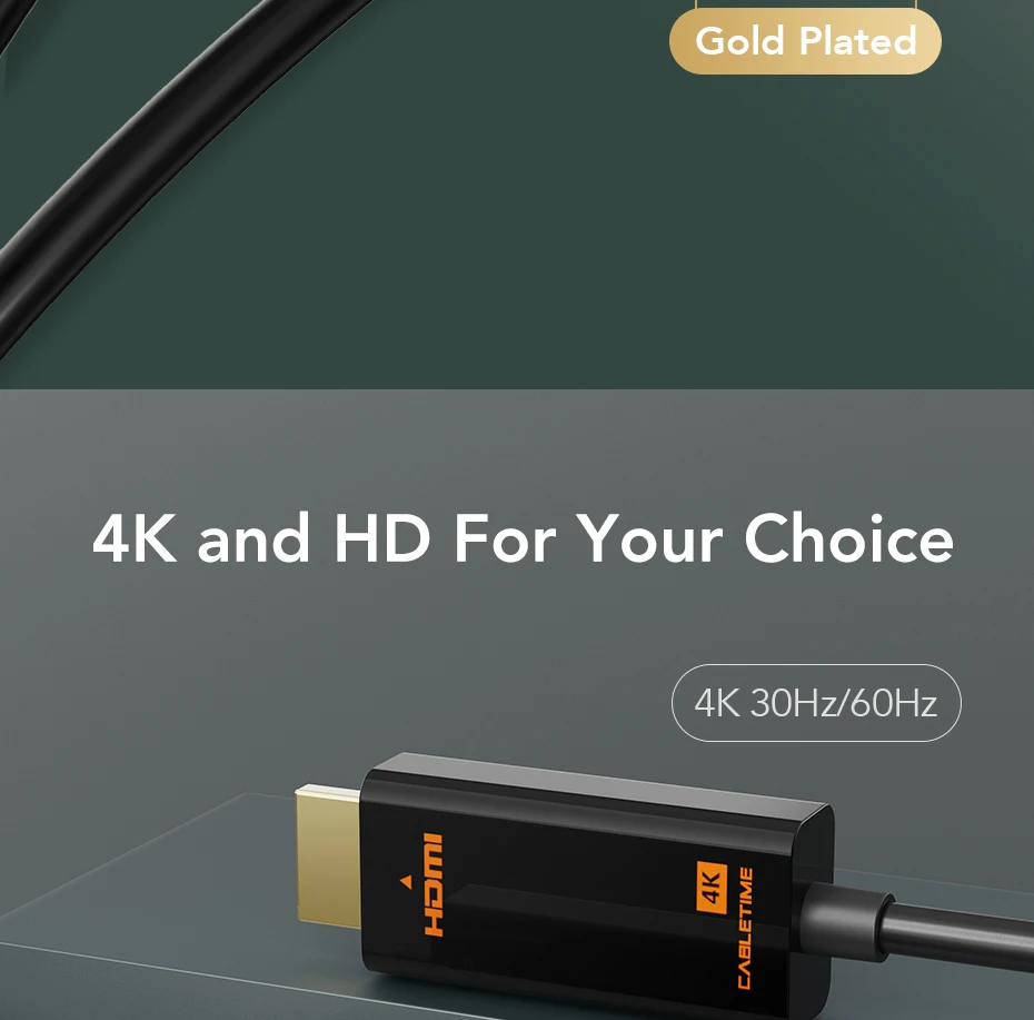 CABLETIME Mini Displayport to HDMI Cable 4K/HD Thunderbolt 2 Mini