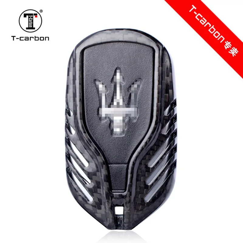Мужские Женские новые модные спортивные сумки для Maserati car из углеродного волокна levante ghibli key shell декоративные аксессуары для автомобиля - Название цвета: Black