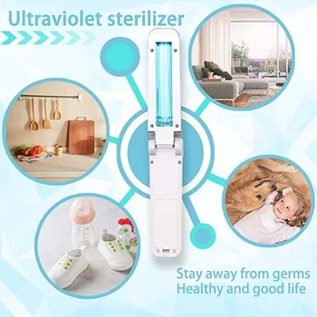 

3W Folding UV Germicidal Lamp Ultraviolet UVC Sterilization Light 5V for Home Use