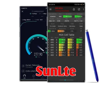 

5G NR NSG TEST Phone ，samsung Note 10 + 5G device support NSA N41 and N78 band ，support External antenna