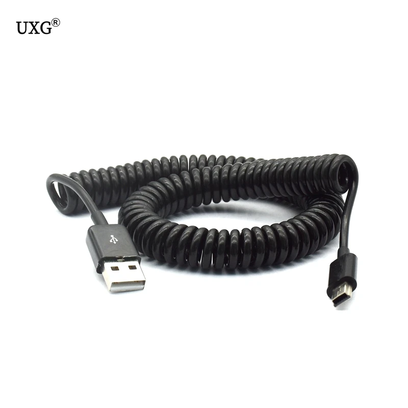 USB 2.0 to MINI Spring Data Cable Spiral Coiled 5 Pin Adaptor Digital Charging Cables Connector Charger | Компьютеры и офис