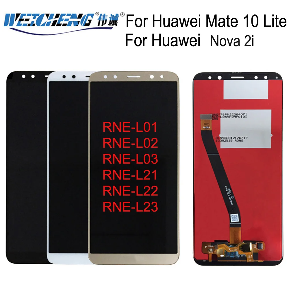 

Дисплейный модуль 5,9 дюйма для HUAWEI Mate 10 Lite, ЖК-дисплей с сенсорным экраном, дигитайзер в сборе для Huawei Mate 10 Lite / Nova 2i RNE-L21 / Honor 9i