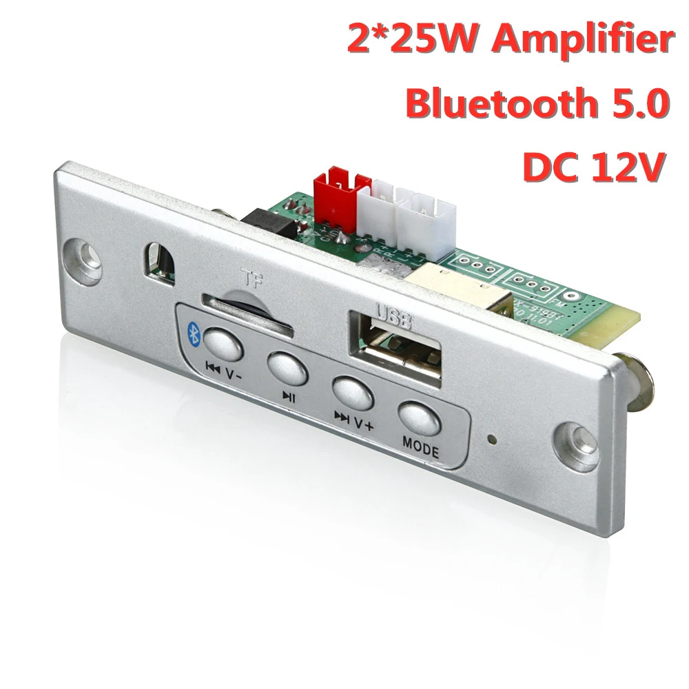 ipod mp3 player 2*25W 50W amplifier MP3 Player Decoder Board 12V Bluetooth 5.0 Car FM Radio Module Support TF USB AUX argos mp3 player