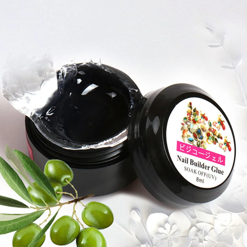 

1Bottle Super Sticky 8ml UV Gel Nail Polish Glue Crystal Adhesives Transparent Nails Rhinestone Gems Jewelry Decoration Glue GY0