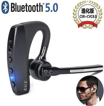 

Free 2020 latest evolution version Bluetooth 5.0 + CSR Bluetooth headset 5.0 race wireless Bluetooth head set Japan suitable for Eng-Mark get the goods with noise canceling ear hook CSR chip CVC8.0 double Microphone built-in one ear