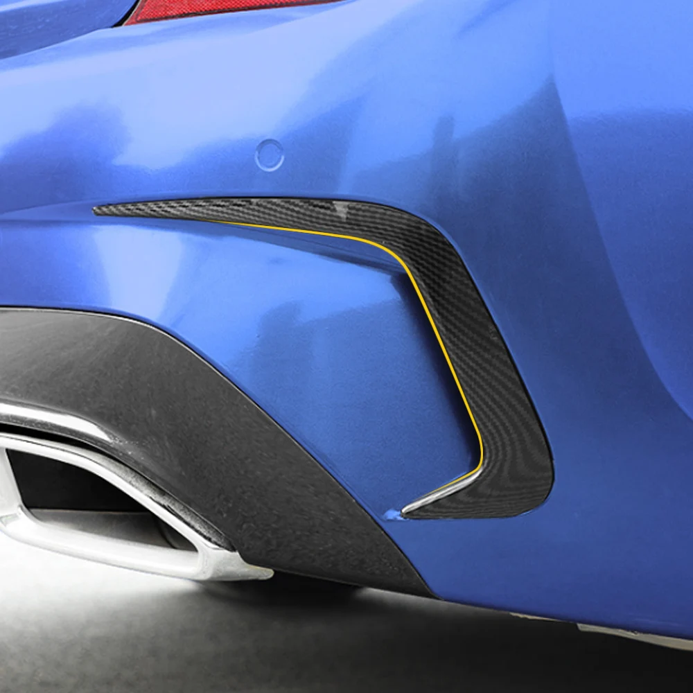 For BMW 3 Series G20 2020 Car Styling Rear Non-drilling Tail Exhaust Pipe Decoration Cover Trim Exterior Accessory