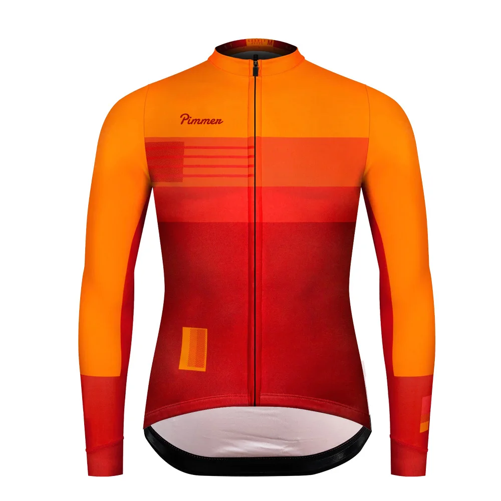 Тепловая ФЛИСОВАЯ ФУТБОЛКА лучшего качества для веловелоспорта, веломайка с длинным рукавом biyclcle, топ для велоспорта, одежда для велоспорта - Color: 2