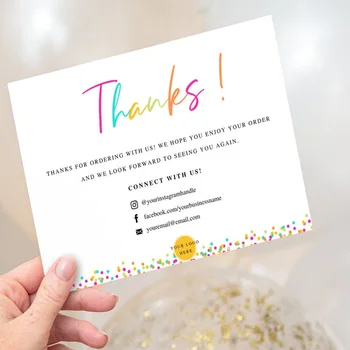 

Personalize Thank You Card Template • Business Thank You Cards • Thank You Packaging Insert • Printable Thank You Cards