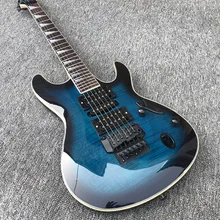 Высокое качество 6 строка Электрогитары, Флойд Роза Электрогитары, корпус из красного дерева с верхом из обожжённого Клёна