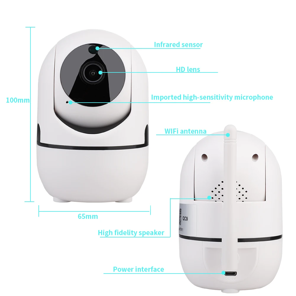 1080P Macchina Fotografica Senza Fili Del Bambino Del Monitor di Sorveglianza di Sicurezza Domestic