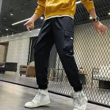 Мужские хип-хоп брюки карго с ремнем Модные мужские Лоскутные Комбинезоны уличная Джоггеры мужские брюки 3 цвета размера плюс M-4XL