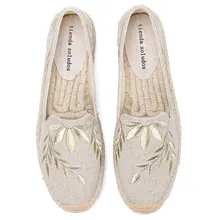 Toe redondo das mulheres alpercatas sapatos lisos 2022 venda quente real plataforma de borracha deslizamento-on casual floral zapatillas mujer sapatos cânhamo