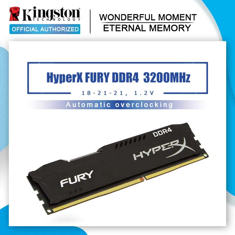 Kingston HyperX FURY оперативная Память ddr4 8 ГБ 16 32 2666 МГц 3200 3600 DIMM Внутренняя память 2400 4g ram