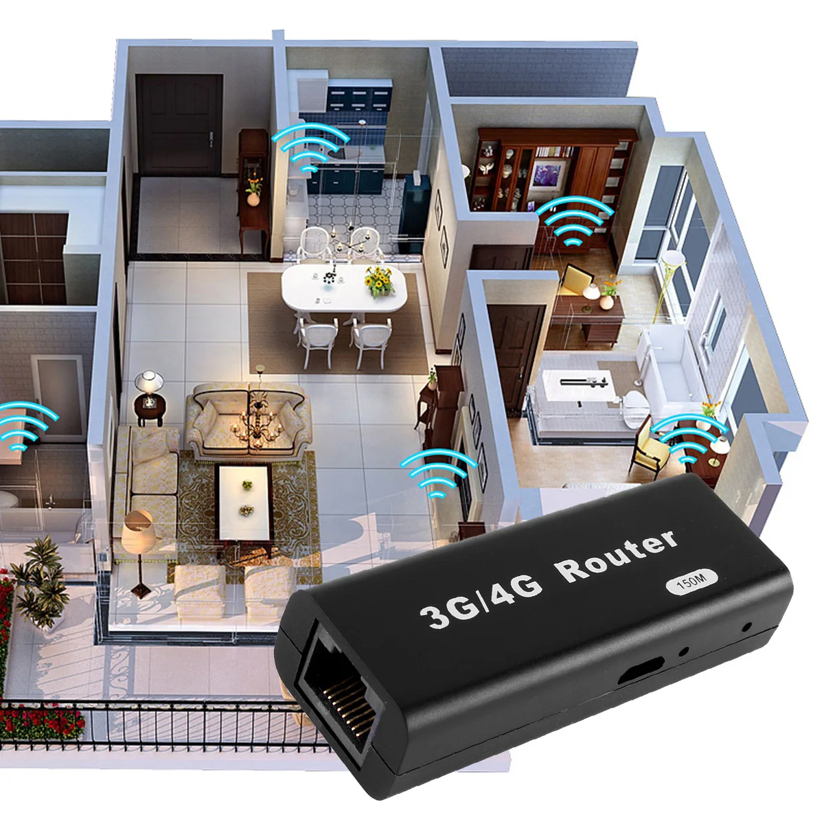 SOONHUA Mini Router WiFi USB Bộ Định Tuyến Không Dây 3G Các Bộ Định Tuyến RJ45 2412-2483MHz Với Cáp USB Dropshipping Mới best wifi 6 mesh router