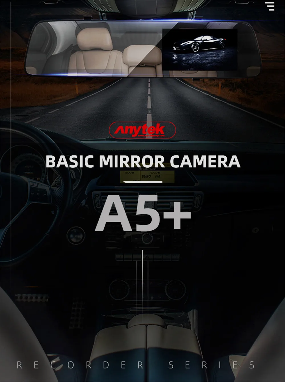 4,5 ''видеорегистратор с двумя объективами, фронтальная и задняя Full HD зеркальная камера, ночная версия, видеорегистратор для автомобиля, автомобильный видеорегистратор, видеокамера заднего вида A5