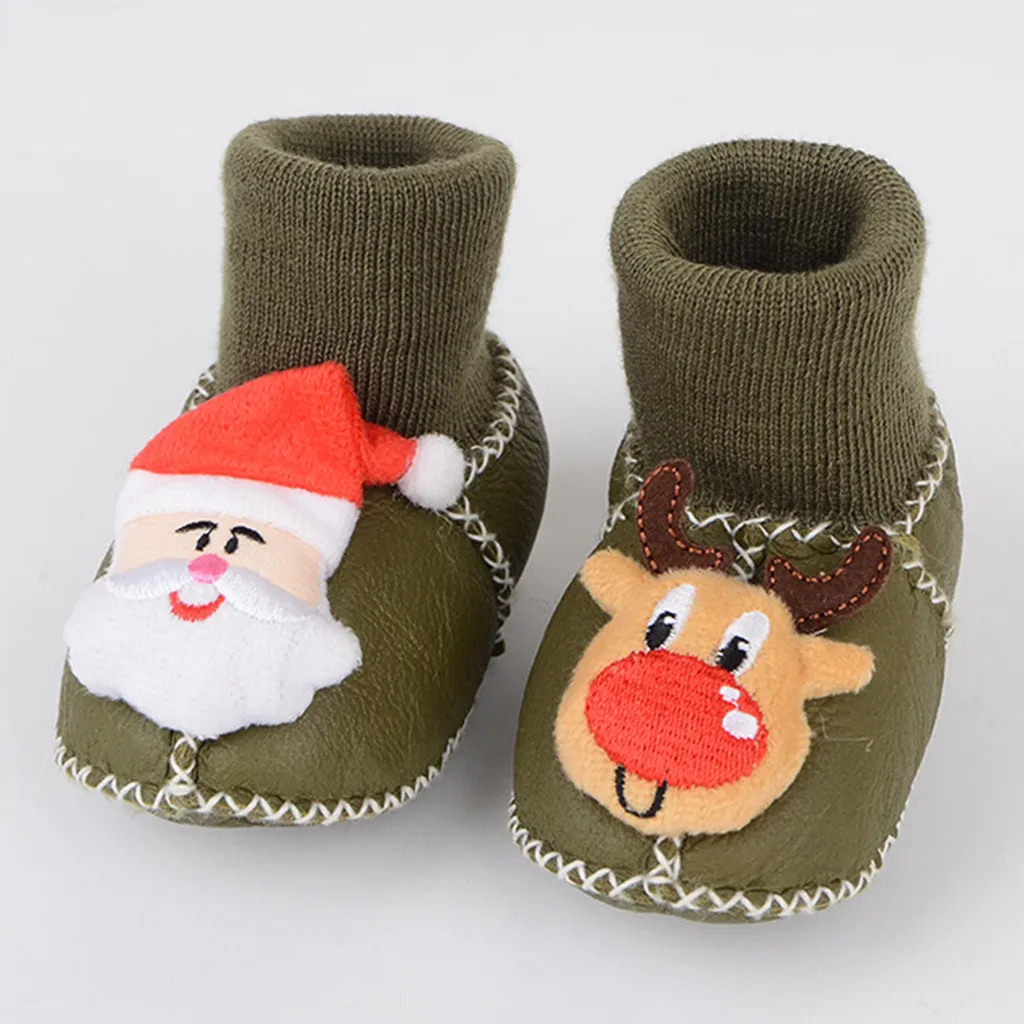 Baby Girls Autumn Winter Christmas Solid Cotton Shoes Kids Comfortable Mixed Colors Fashion First Walkers toddler Shoes