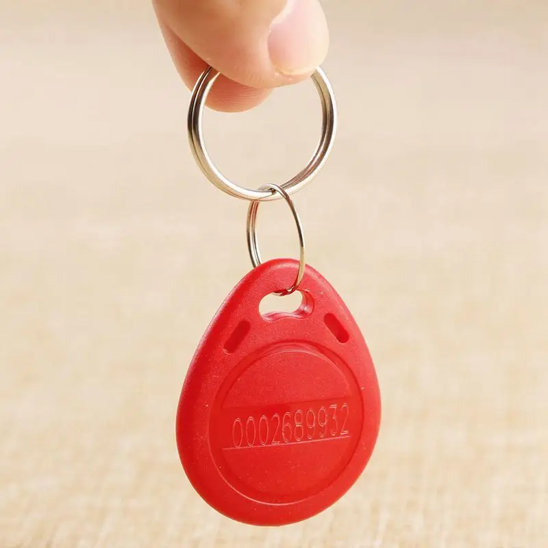 ABKK-100pcs Cle ID RFID пульт дистанционного управления идентификационная карта дверная система Входная метка доступа значок маркер замок 125 кГц красный