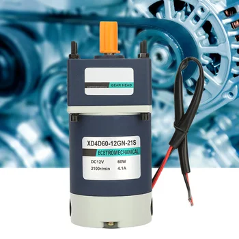

DC Gear Motor 12V 60W High Torsion Adjustable Speed Metal Gear Permanent Magnet DC Geared Motor