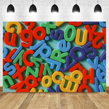 

NeoBack Toy Colorful Letters Photo Backgdrop Kids Children Birthday Party Photography Background