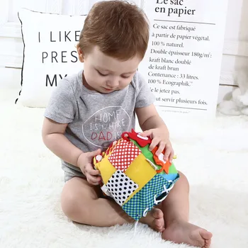 

Multifunctional Baby Early Educational Toy Daily Life Simulation Plush Cloth Balls Puzzle Zipper Laces Cognitive Toy Square ball