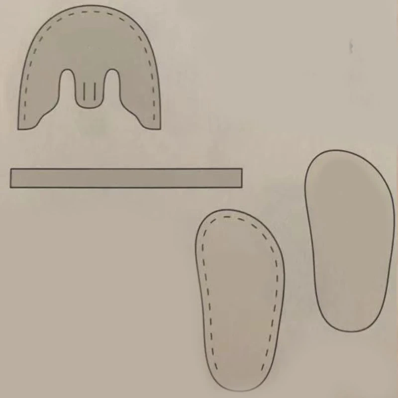 5 шт./компл. Япония сталь лезвие правило высечки для DIY мини куклы OB11 брелок на ключи в виде обуви кулон кожа ремесло плесень штампы ручной удар инструмент