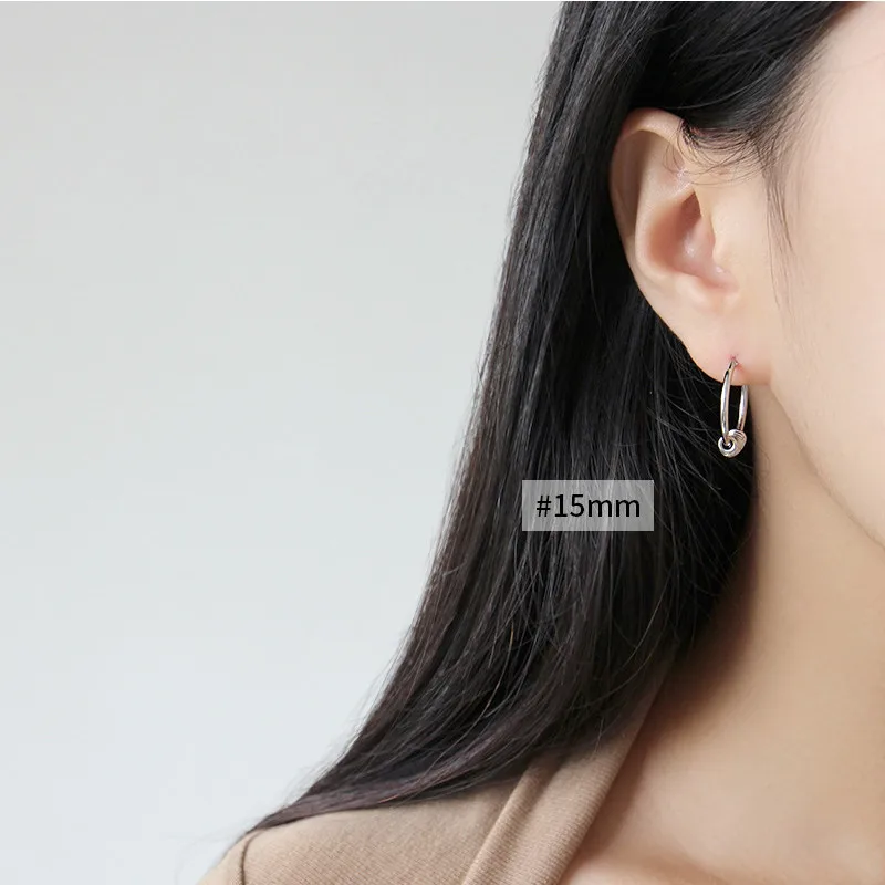 VIVILADY панк Крошечные Круглые настоящие Sterling-925silver-jewelry женские серьги-кольца шикарный круглый аксессуары для женщин ювелирные изделия Brincos