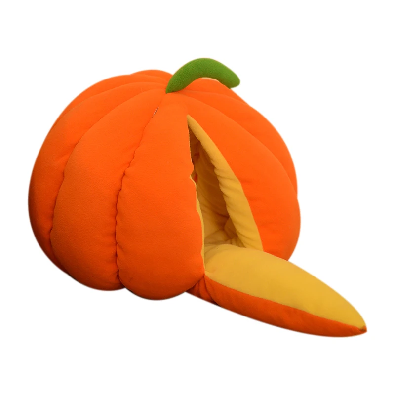 

Top-Funny Fruit Design Cat House Nest Winter Warm Pet Cat Mat Pumpkin Nest Cute Fruit Modeling Dog House For Small Dog Teddy Dog
