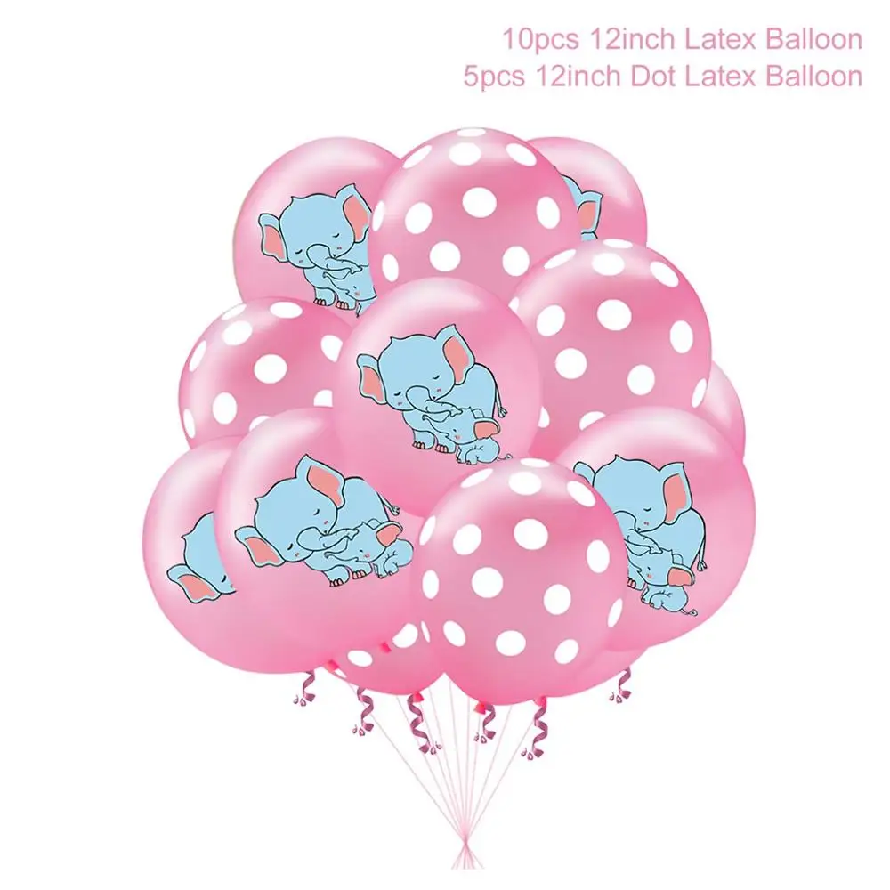 Pink Balloon 15pcs QIFU Baby Shower мальчик девочка его Девочка Синий Розовый воздушные шары для украшения вечеринок первый день рождения пол раскрыть BabyShower вечерние принадлежности - Цвет: Pink Balloon 15pcs