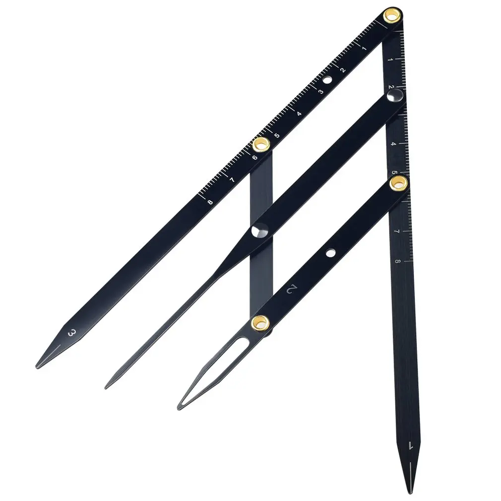 Three Point Positioning Balancer Tattoo Eyebrow Ruler Stainless Steel Golden Ratio Permanent Makeup Symmetrical Tools