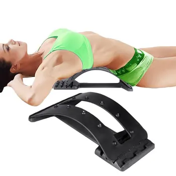 

Lumbar Massage Magic Professional Black ABS Health Neck Masager Stretcher Back Care Relaxation Lumbar Corrector Correct