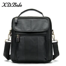 X. D. BOLO кожаная мужская сумка, повседневные сумки через плечо, натуральная кожа, сумка-мессенджер на молнии, сумки на плечо для мужчин, Bolso Hombre