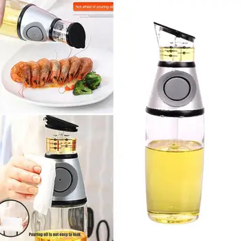 

250ml Measuring Oil Control Bottle Pressing Type Health Oil Bottle Kitchen Utensils Measuring Meter Oil Bottle Kettle Cup