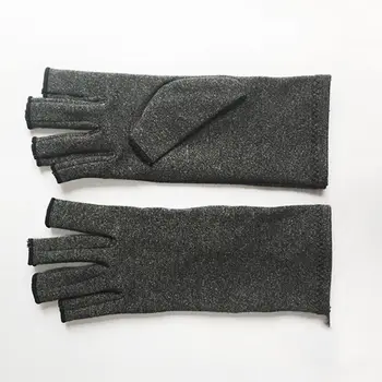 

1 1 Pair Women Men Unisex Hands Arthritis Gloves Fingerless Half Finger Therapeutic Compression Circulation Grip Wrist Length