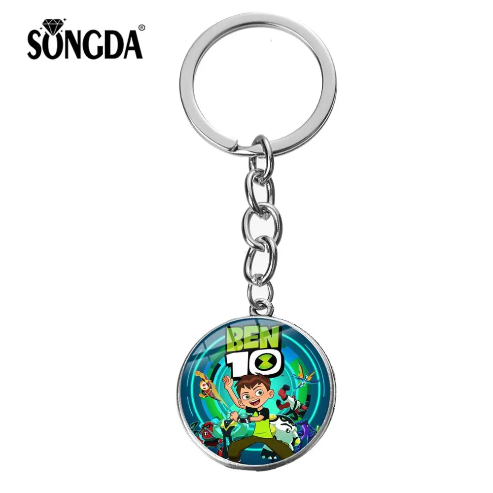 

SONGDA Cool BEN 10 Omnitrix Pendant Keychain Personalized Cartoon Character Key Chain Backpack Accessories Kids Christmas Gift