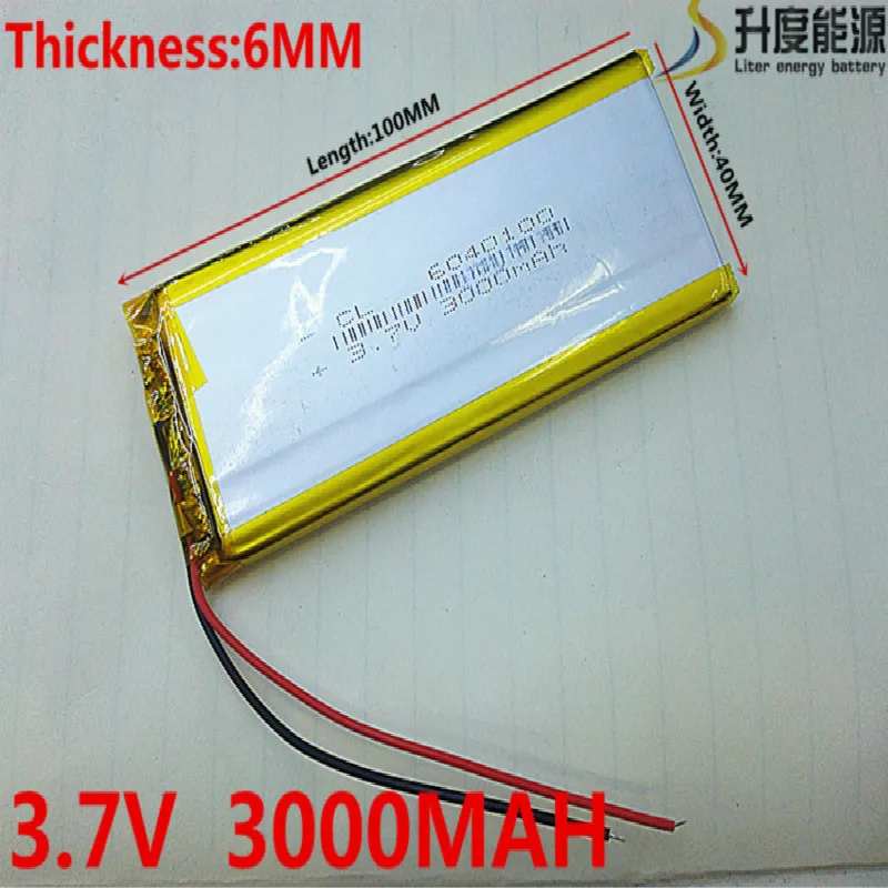 10 шт 3,7 V 3000 mAh 6040100 литий-полимерный литий-po Li ion Перезаряжаемые Батарея ячейки для Mp3 MP4 MP5 gps Мобильный bluetooth